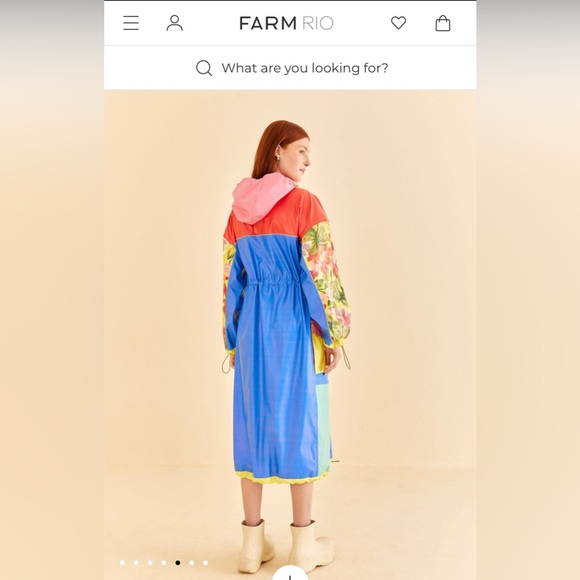🦜Farm Rio Colorblock Long Raincoat - Picture 6 of 14
